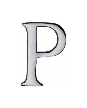 Heritage Brass Alphabet P Rear Fix 51mm (2") Polished Chrome finish