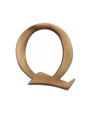 Heritage Brass Alphabet Q Rear Fix 51mm (2") Antique finish
