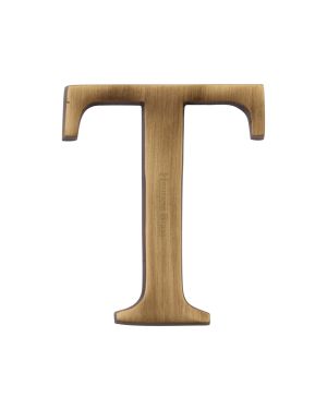 Heritage Brass Alphabet T Rear Fix 51mm (2") Antique finish