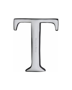 Heritage Brass Alphabet T Rear Fix 51mm (2") Polished Chrome finish