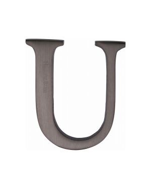 Heritage Brass Alphabet U Pin Fix 51mm (2") Matt Bronze Finish