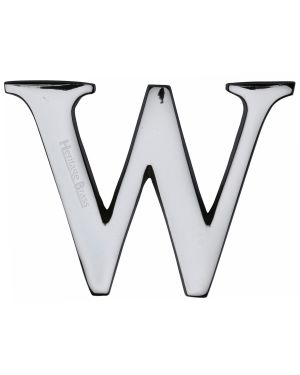 Heritage Brass Alphabet W Rear Fix 51mm (2") Polished Chrome finish
