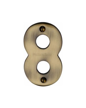Heritage Brass Numeral 8 Face Fix 76mm (3) Antique finish
