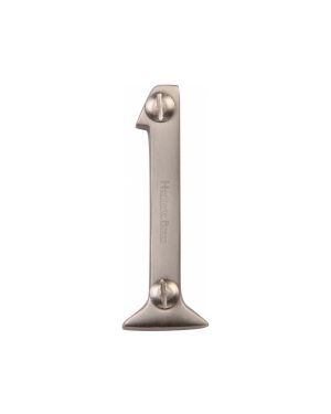 Heritage Brass Numeral 1 Face Fix 51mm (2") Satin Nickel finish