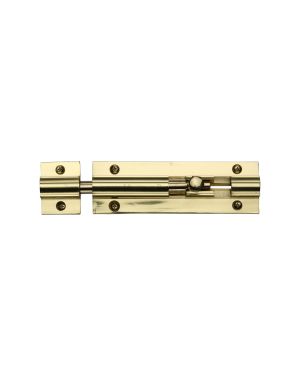 Heritage Brass Door Bolt Straight 4 x 1.25 Polished Brass finish
