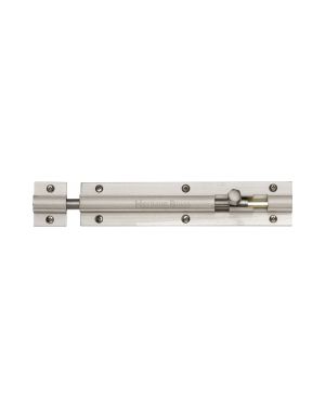 Heritage Brass Door Bolt Straight 6" x 1.25" Satin Nickel finish