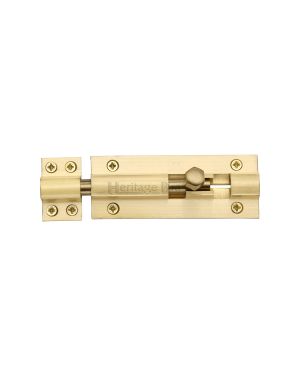 Heritage Brass Door Bolt Straight 4 x 1.5 Satin Brass finish
