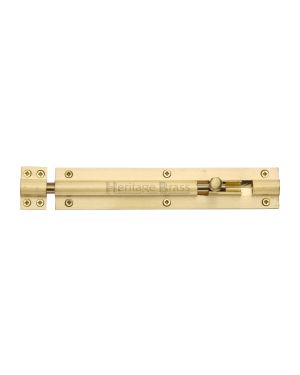 Heritage Brass Door Bolt Straight 8 x 1.5 Satin Brass finish