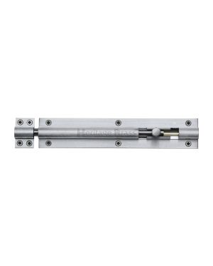 Heritage Brass Door Bolt Straight 8 x 1.5 Satin Chrome finish