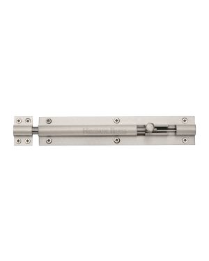 Heritage Brass Door Bolt Straight 8 x 1.5 Satin Nickel finish