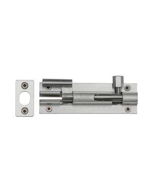 Heritage Brass Door Bolt Necked 4" x 1.25" Satin Chrome finish