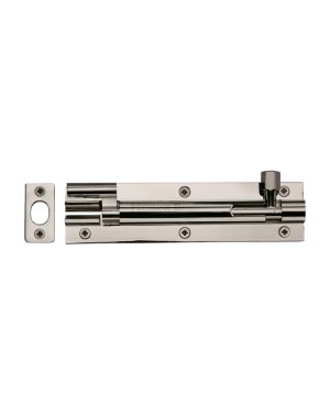 Heritage Brass Door Bolt Necked 6 x 1.25 Polished Nickel finish