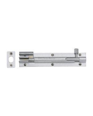 Heritage Brass Door Bolt Necked 6 x 1.25 Satin Chrome finish