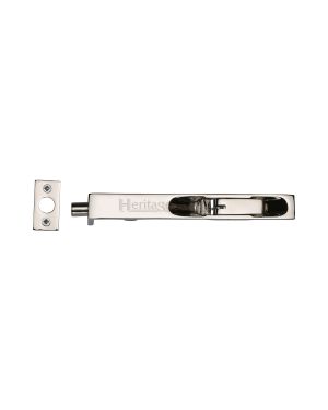 Heritage Brass Door Bolt Flush Fitting 10" x .3/4" Polished Nickel finish