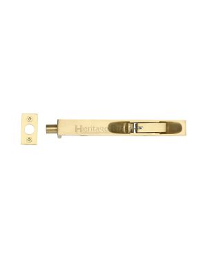 Heritage Brass Door Bolt Flush Fitting 10" x .3/4" Satin Brass finish