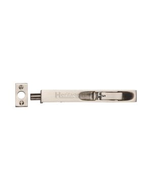 Heritage Brass Door Bolt Flush Fitting 8" x .3/4" Satin Nickel finish