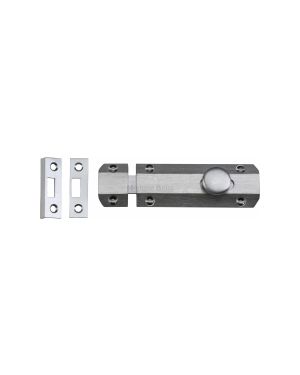 Heritage Brass Door Bolt Flat 4" Satin Chrome finish