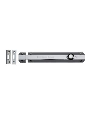 Heritage Brass Door Bolt Flat 8" Polished Chrome finish