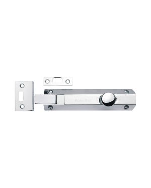 Heritage Brass Door Bolt Necked Flat 6 Polished Chrome finish