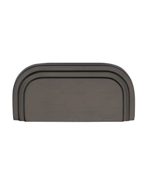 Heritage Brass Drawer Pull Bauhaus Design 76mm CTC Matt Bronze Finish