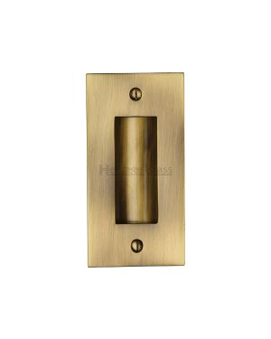 Heritage Brass Flush Pull 4" Antique finish