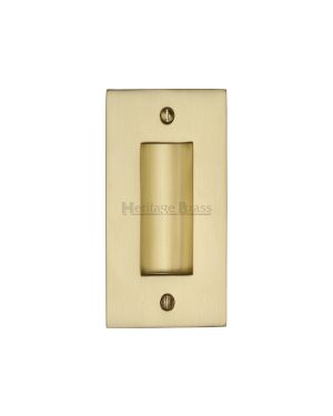 Flush Pull Handle 4" Satin Brass finish