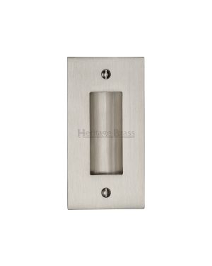 Heritage Brass Flush Pull 4" Satin Nickel finish