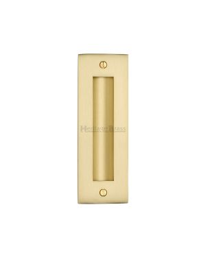 Flush Pull Handle 6" Satin Brass finish