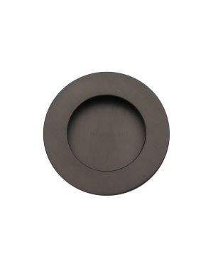 Round Flush Pull Matt Bronze finish
