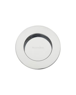 Round Flush Pull Polished Chrome finish