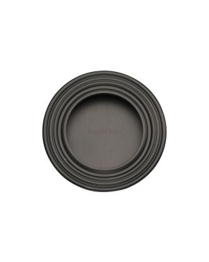 Round Reeded Flush Pull Matt Bronze finish