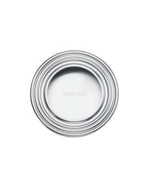 Round Reeded Flush Pull Satin Chrome finish