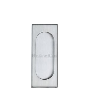 Flush Pull Handle 105mm Satin Chrome Finish
