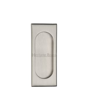 Flush Pull Handle 105mm Satin Nickel Finish