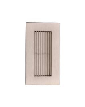 Reeded Rectangular Flush Pull 105 x 58mm Satin Nickel finish