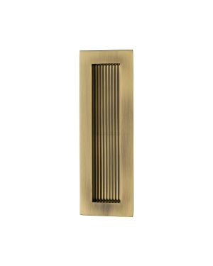 Reeded Rectangular Flush Pull 175 x 58mm Antique Brass finish