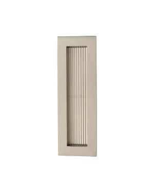 Reeded Rectangular Flush Pull 175 x 58mm Satin Nickel finish
