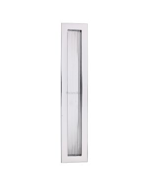 Reeded Rectangular Flush Pull 300 x 58mm Polished Chrome finish