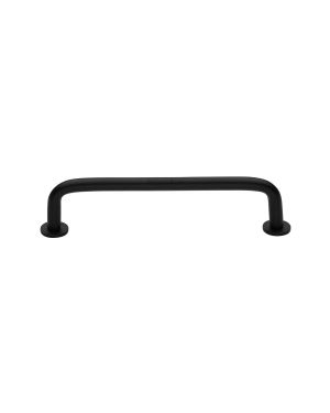 Heritage Brass Cabinet Pull Wire Design with 16mm Rose 128mm CTC Matt Black Finish