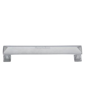 Heritage Brass Cabinet Pull Pyramid Design 152mm CTC Satin Chrome Finish