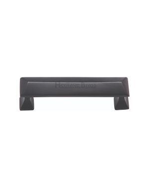 Heritage Brass Cabinet Pull Pyramid Design 96mm CTC Matt Black Finish