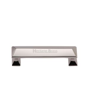 Heritage Brass Cabinet Pull Pyramid Design 96mm CTC Polished Nickel Finish