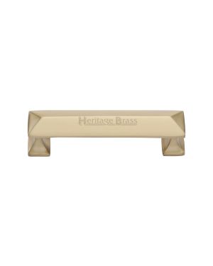 Heritage Brass Cabinet Pull Pyramid Design 96mm CTC Satin Brass Finish