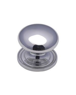 Heritage Brass Cabinet Knob Round Design 32mm Polished Chrome finish