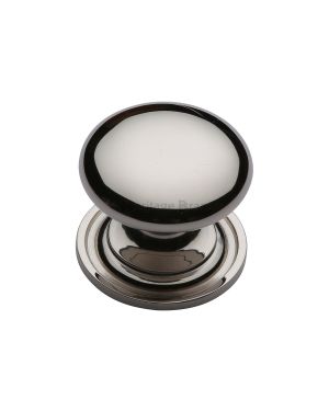 Heritage Brass Cabinet Knob Round Design 32mm Polished Nickel finish