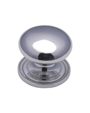 Heritage Brass Cabinet Knob Round Design 48mm Polished Chrome finish