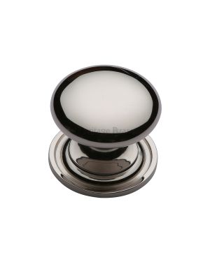 Heritage Brass Cabinet Knob Round Design 48mm Polished Nickel finish