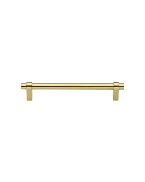 Heritage Brass Cabinet Pull Industrial Design 128mm CTC Polished Brass Finish
