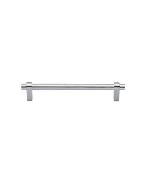 Heritage Brass Cabinet Pull Industrial Design 128mm CTC Satin Chrome Finish