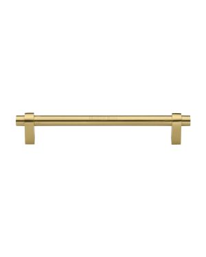 Heritage Brass Cabinet Pull Industrial Design 192mm CTC Satin Brass Finish